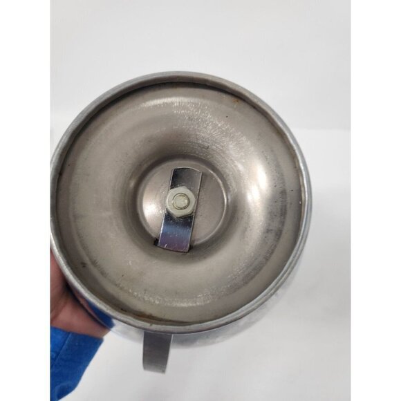 Vintage Anchor Hocking Cobalt Blue Glass And Chrome Ice Bowl Mid Century Modern - Picture 7 of 9